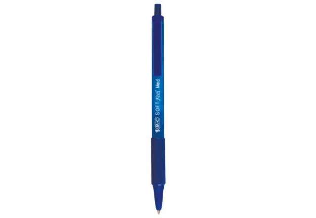 Immagine di Penna a sfera a scatto BIC SoftFeel Clic Grip M 1 mm blu Conf. 12 pezzi - 837398