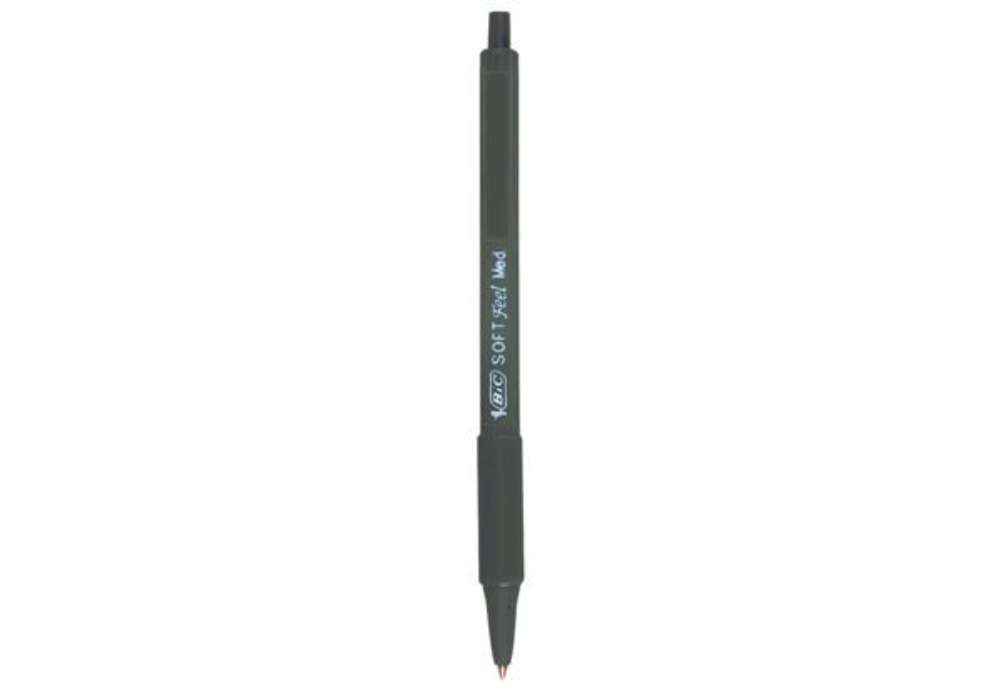 Immagine di Penna a sfera a scatto BIC SoftFeel Clic Grip M 1 mm nero Conf. 12 pezzi - 837397