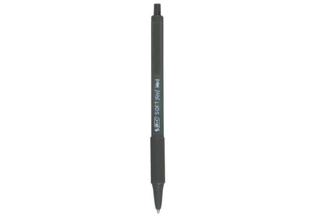 Immagine di Penna a sfera a scatto BIC SoftFeel Clic Grip M 1 mm nero Conf. 12 pezzi - 837397