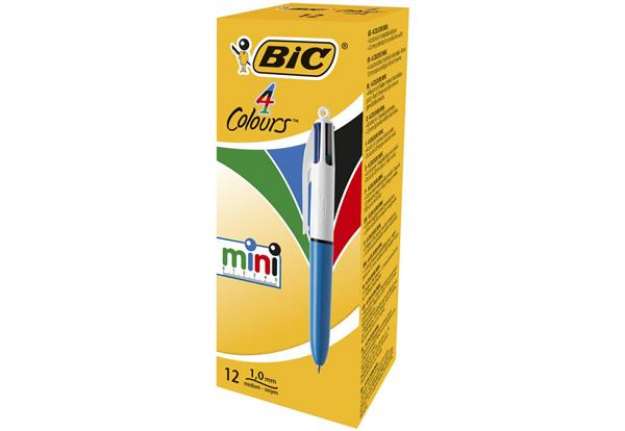 Immagine di Penna a sfera a scatto BIC 4 Colours Mini M 1 mm assortiti 895958