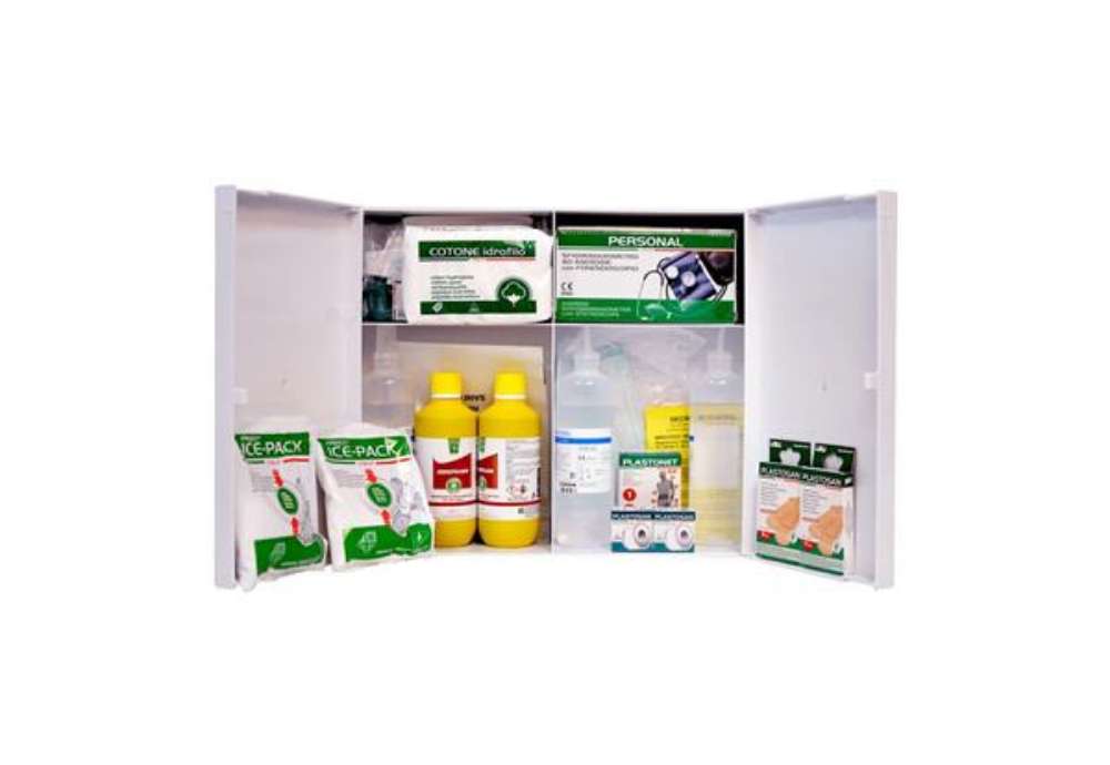 Immagine di Armadietto Pronto Soccorso Base PVS bianco plastica - 3 persone CPS521