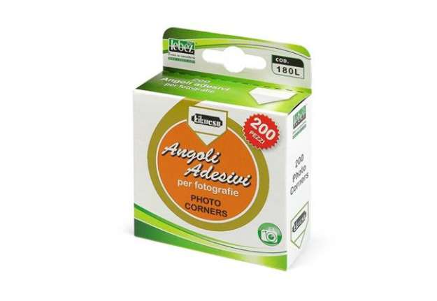 Immagine di Angolini per album foto Lebez 1,8x2 cm  Dispenser da 200 pezzi - 180L