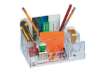 Immagine di Portaoggetti Lebez con dispenser nastri adesivi 19 mm - formato 20x12x9 cm trasparente - 1737-T