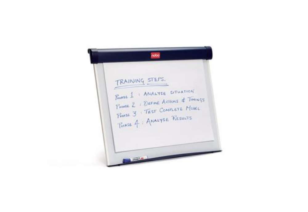 Immagine di Portablocco a cavalletto Nobo Barracuda da scrivania 75x65,5 cm - blu 1902267