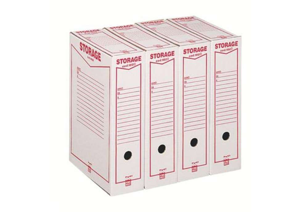 Immagine di Scatola archivio King Mec Storage Legale 9x37x26 cm bianco 160200