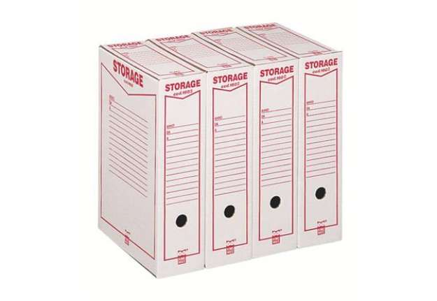 Immagine di Scatola archivio King Mec Storage Legale 9x37x26 cm bianco 160200