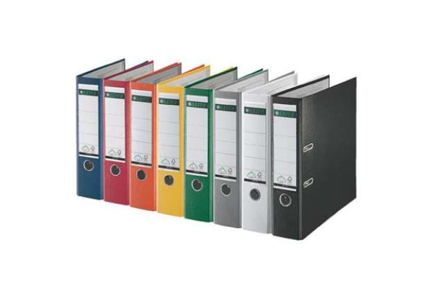 Immagine di Registratore senza custodia Leitz 180° commerciale dorso 8 cm cartone rivestito in polipropilene ros