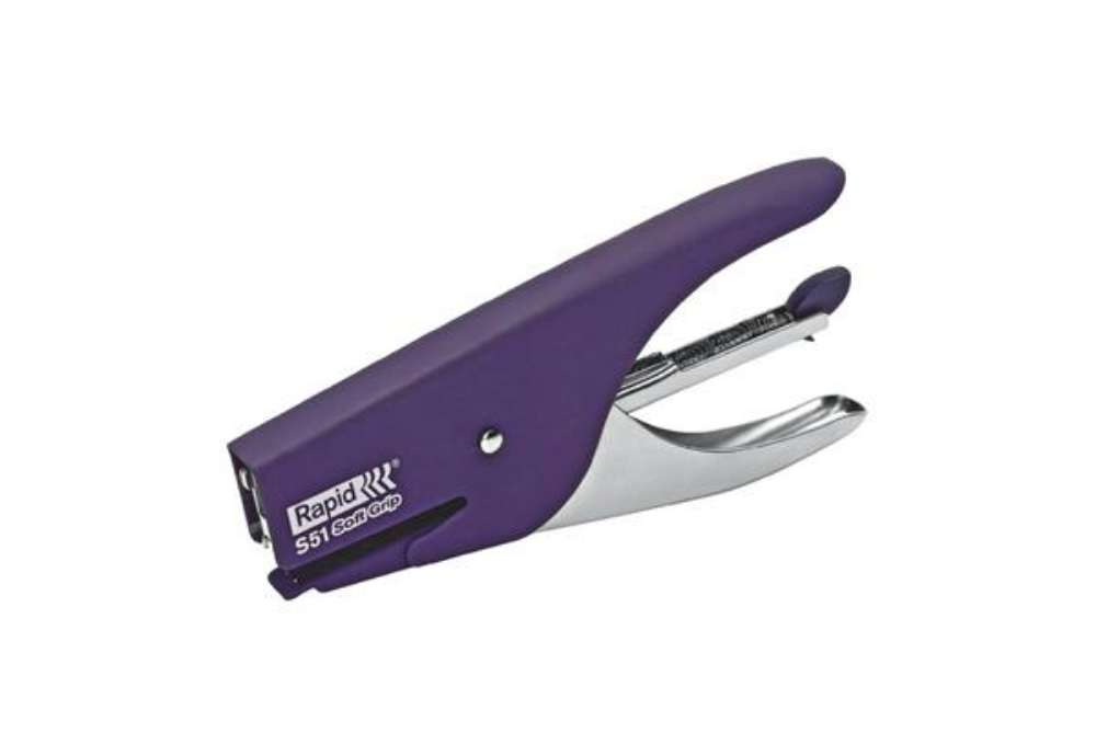 Immagine di Cucitrice a pinza Rapid S51 SUPREME Soft Grip fino a 15 fogli viola 10538741