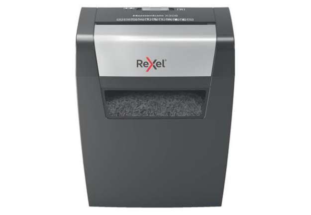 Immagine di Distruggidocumenti uso personale Rexel Momentum X406 - P-4 - 15 L - taglio a frammenti 4x30 mm - 210
