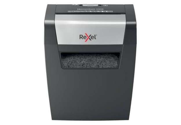Immagine di Distruggidocumenti uso moderato Rexel Momentum X308 - P-3 - 15 L - taglio a frammenti 5x42 mm - 2104