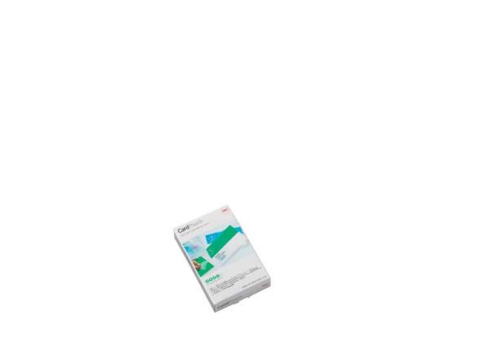 Immagine di Pouches per plastificatrici a caldo GBC 2x125 µm finitura lucida formato tessera 6,5x9,5 cm - Conf.