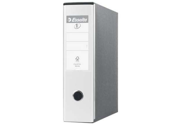 Immagine di Registratore con custodia Esselte G53 Eurofile commerciale Dorso 8 cm cartone rivestito in PP bianco