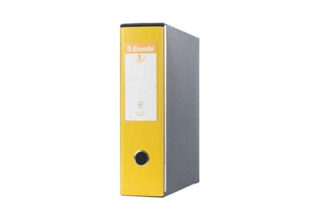 Immagine di Registratori con custodia Esselte G53 Eurofile commerciale Dorso 8 cm cartone rivestito in PP giallo