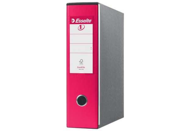 Immagine di Registratori con custodia Esselte G53 Eurofile commerciale Dorso 8 cm cartone rivestito in PP fucsia