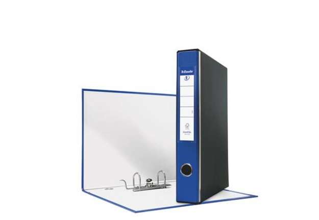Immagine di Registratore con custodia Esselte G54 Eurofile protocollo dorso 5 cm cartone rivestito in PP blu - 3