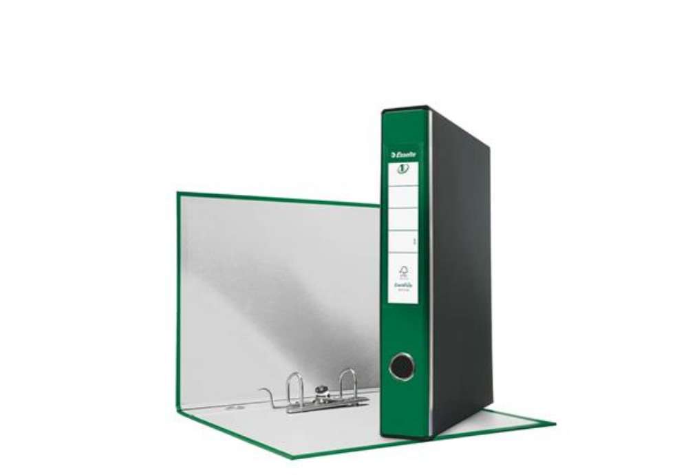 Immagine di Registratore con custodia Esselte G54 Eurofile protocollo dorso 5 cm cartone rivestito in PP verde -