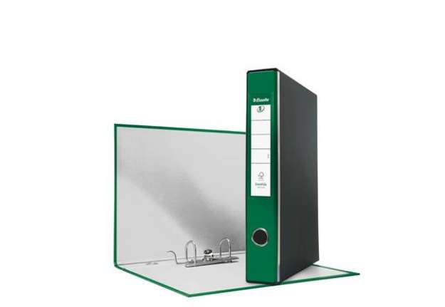 Immagine di Registratore con custodia Esselte G54 Eurofile protocollo dorso 5 cm cartone rivestito in PP verde -