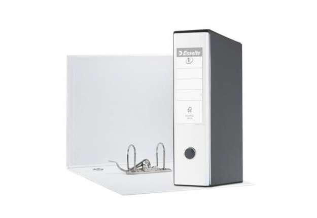 Immagine di Registratore con custodia Esselte G55 Eurofile protocollo dorso 8 cm cartone rivestito in PP  bianco