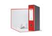 Immagine di Registratore con custodia Esselte G55 Eurofile protocollo dorso 8 cm cartone rivestito in PP rosso -