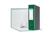 Immagine di Registratore con custodia Esselte G55 Eurofile protocollo dorso 8 cm cartone rivestito in PP verde -