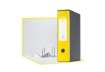 Immagine di Registratore con custodia Esselte G55 Eurofile protocollo dorso 8 cm cartone rivestito in PP giallo