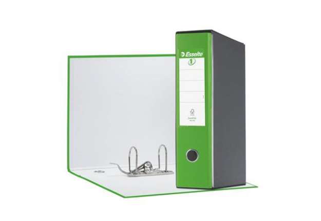 Immagine di Registratore con custodia Esselte G55 Eurofile protocollo dorso 8 cm cartone rivestito in PP verde v