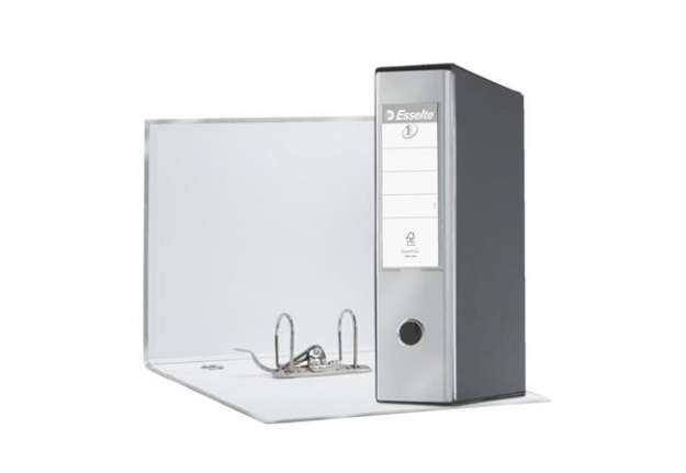 Immagine di Registratore con custodia Esselte G55 Eurofile protocollo dorso 8 cm cartone rivestito in PP grigio
