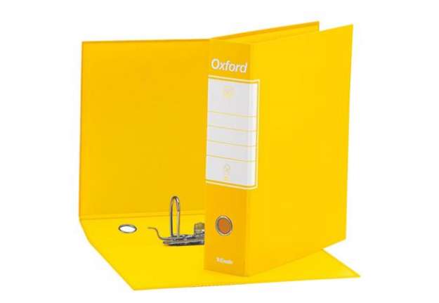 Immagine di Registratore con custodia Esselte G85 Oxford protocollo 29,5x35 cm - dorso 8 cm giallo - 390785090