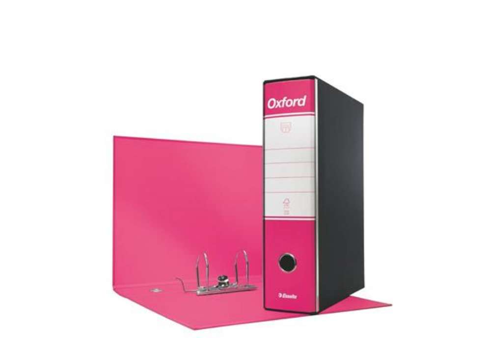 Immagine di Registratore con custodia Esselte G85 Oxford protocollo 29,5x35 cm - dorso 8 cm fucsia - 390785900