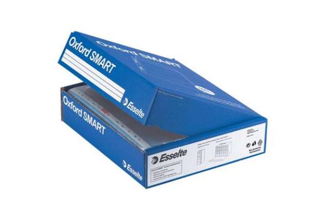 Immagine di Scatola contenitore con 400 buste Esselte Office Antiriflesso PP 22x30 cm 22x30 cm conf.400 - 391098