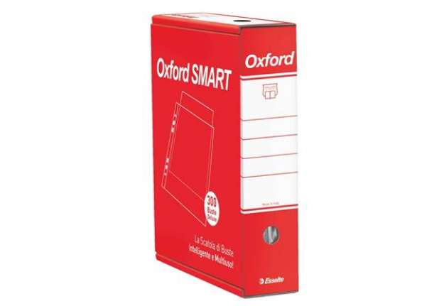 Immagine di Buste a perforazione universale goffrate Esselte OXFORD SMART PP antiriflesso 22x30 cm conf.300 - 39
