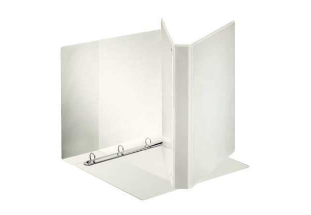 Immagine di Raccoglitore personalizzabile Esselte Display Maxi 4 anelli tondi 26x32 cm bianco dorso 3,9 cm bianc
