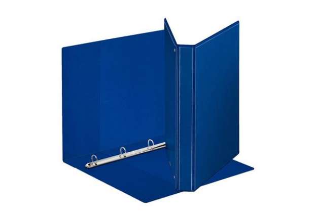 Immagine di Raccoglitore personalizzabile Esselte Display a 4 anelli tondi 25mm PP eco-comp. blu formato Maxi -