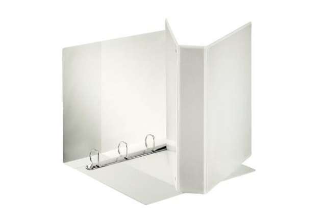 Immagine di Raccoglitore personalizzabile Esselte Display Maxi 4 anelli a D 28,5x32 cm dorso 7,5 cm bianco - 394