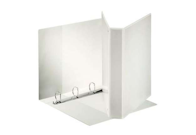 Immagine di Raccoglitore personalizzabile Esselte Display Maxi a 4 anelli a D 27,5x32 cm dorso 5 cm bianco - 394