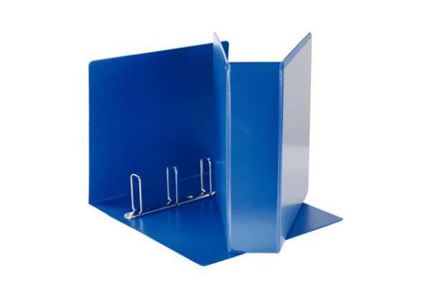 Immagine di Raccoglitore personalizzabile Esselte Display a 4 anelli a Q 65mm PP eco-comp. blu formato Maxi - 39