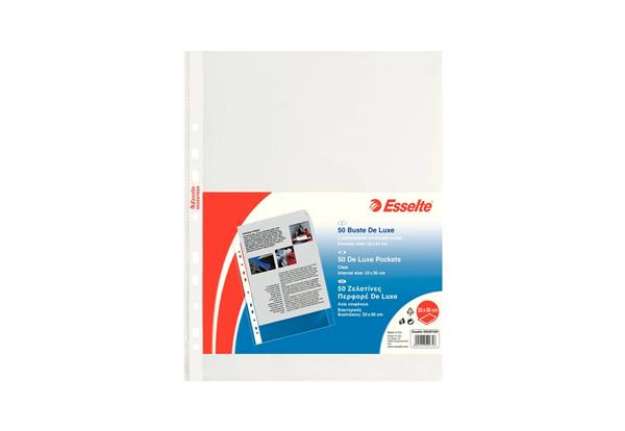 Immagine di Buste a perforazione universale lisce Esselte Copy Safe 22x30 cm Deluxe alto spessore - conf.50 - 39