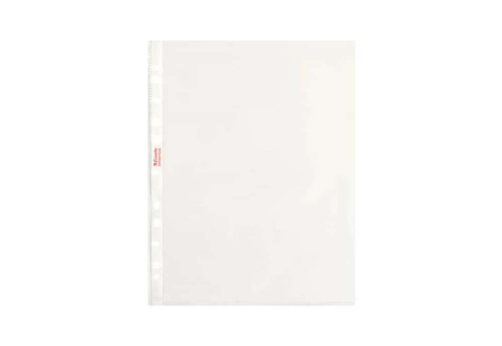 Immagine di Buste a perforazione universale Esselte Deluxe - PP lucido 22x30 cm - finitura liscia - conf. 100 pz
