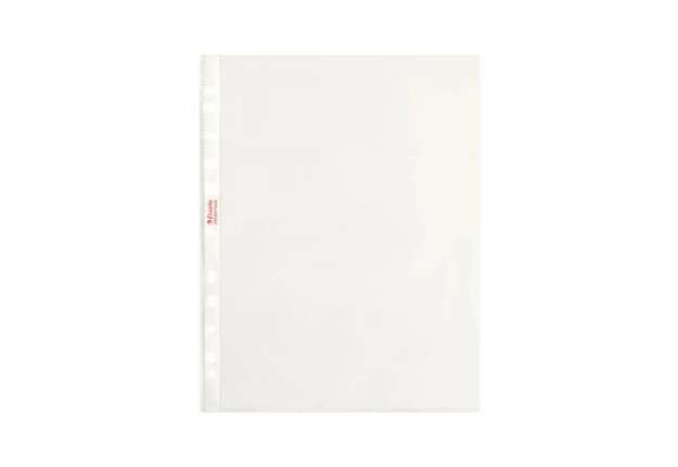 Immagine di Buste a perforazione universale Esselte Deluxe - PP lucido 22x30 cm - finitura liscia - conf. 100 pz