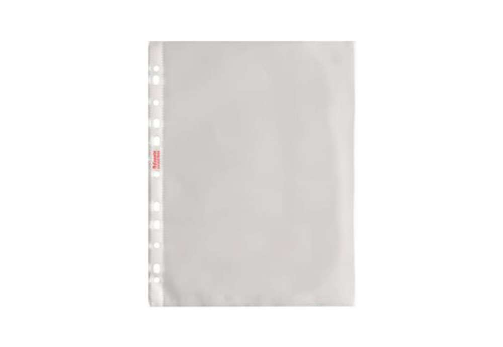 Immagine di Buste a perforazione universale goffrate Esselte DELUXE 22x30 cm trasparente antiriflesso  conf.100