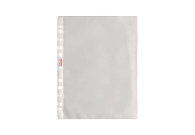 Immagine di Buste a perforazione universale goffrate Esselte DELUXE 22x30 cm trasparente antiriflesso  conf.100
