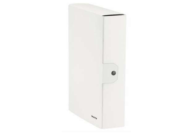 Immagine di Scatola portaprogetti Leitz WOW in cartone - dorso 8 cm - formato 25x35 cm bianco metallizzato - 396