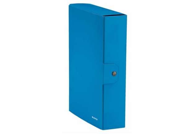 Immagine di Scatola portaprogetti Leitz WOW in cartone - dorso 8 cm - formato 25x35 cm azzurro metallizzato - 39