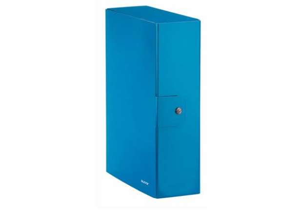 Immagine di Scatola portaprogetti Leitz WOW in cartone - dorso 10 cm - formato 25x35 cm azzurro metallizzato - 3
