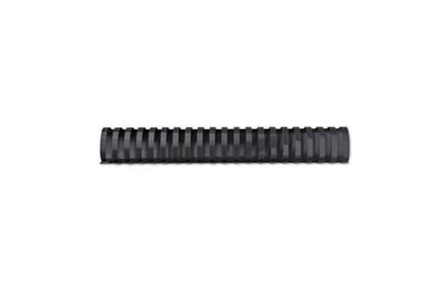 Immagine di Dorsi plastici a 21 anelli GBC CombBind 51 mm A4 nero - fino a 450 fogli conf da 50 dorsi - 4028187