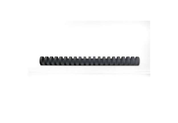 Immagine di Dorsi plastici a 21 anelli GBC CombBind 16 mm A4 nero - fino a 145 fogli conf da 100 dorsi - 4028600