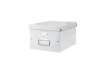 Immagine di Scatola per archiviazione universale ''M'' Leitz CLICK & STORE bianco metallizzato 28,1x20x37 cm - 6