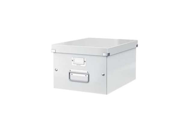 Immagine di Scatola per archiviazione universale ''M'' Leitz CLICK & STORE bianco metallizzato 28,1x20x37 cm - 6