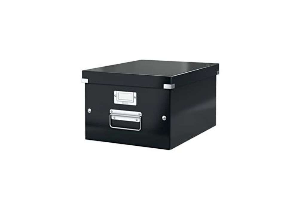 Immagine di Scatola per archiviazione universale ''M'' Leitz CLICK & STORE nero 28,1x20x37 cm - 60440095