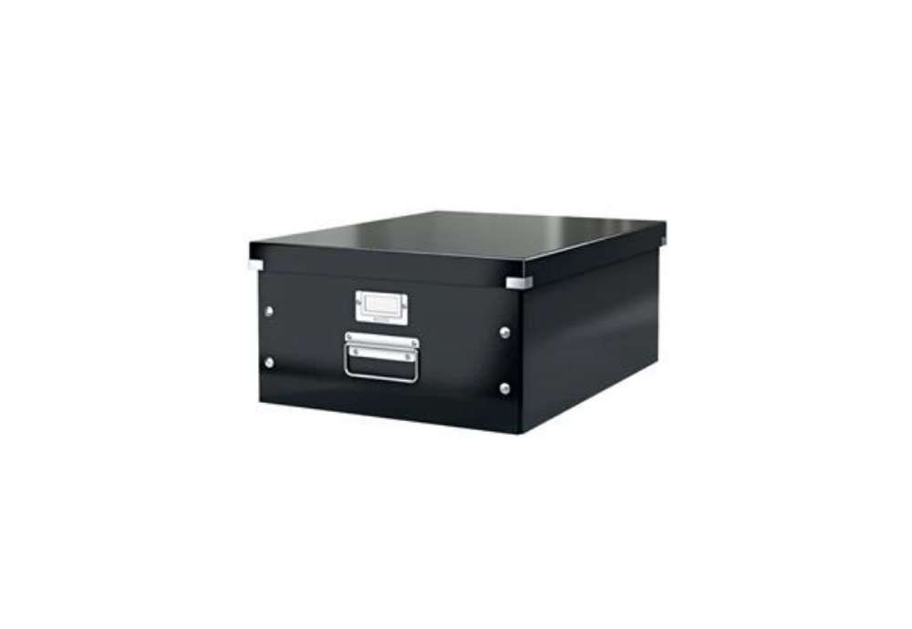 Immagine di Scatola per archiviazione universale ''L'' Leitz CLICK & STORE nero 36,9x20x48,2 cm 60450095